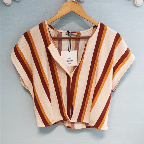 ZARA SEMI CROPPED BLOUSE - Picture 2 of 7